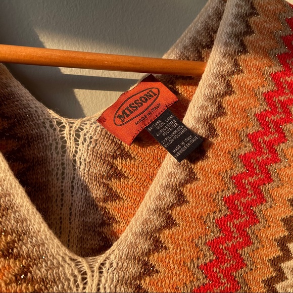 MISSONI Chevron Open Cape Poncho NWOT - Picture 6 of 9